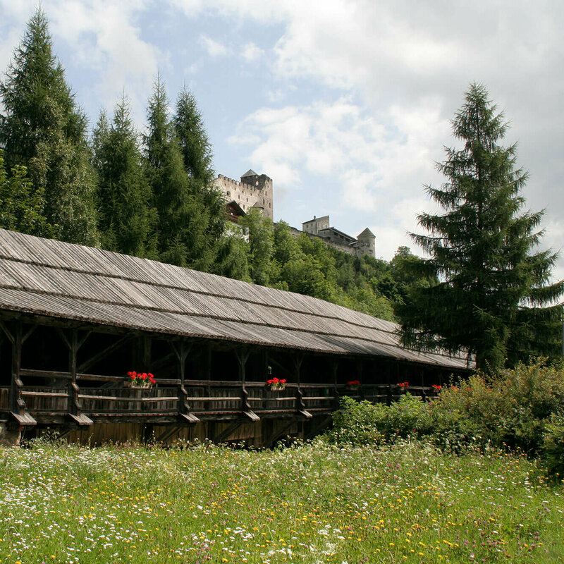 Die Punbrugge mit der Burg Heinfels Die Punbrugge mit der Burg Heinfels