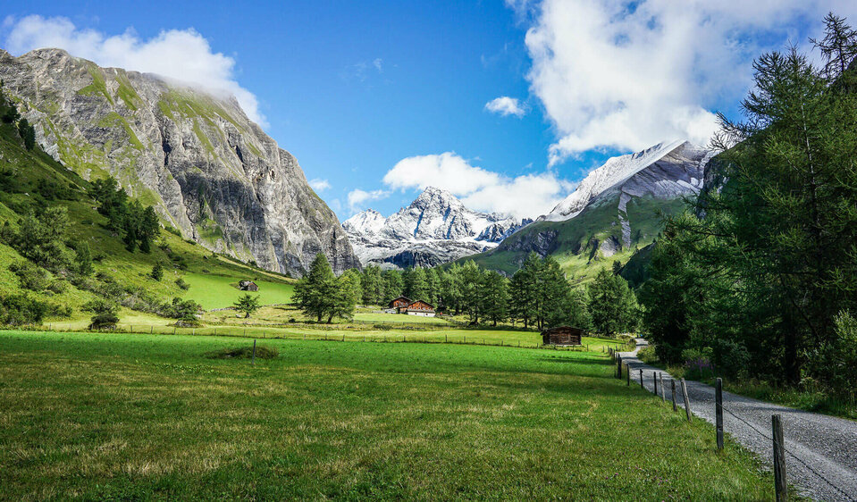 Kals am Großglockner Blick auf Großglockner vom Lucknerhaus aus.