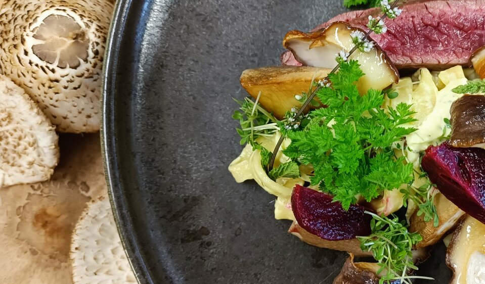 Steak im Moarhof regionale Lebensmittel