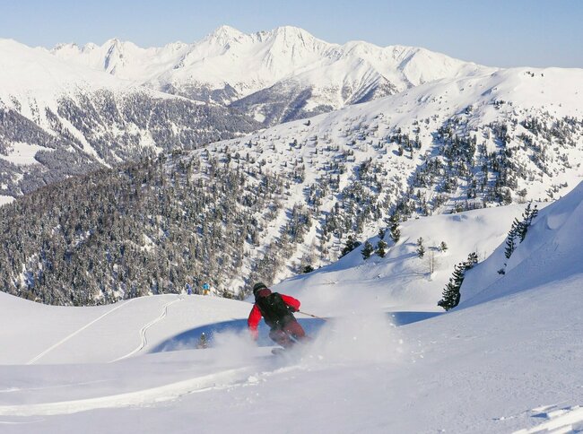 Skitour Abfahrt inVillgraten Nahaufnahme bei der Abfahrt bei der Skitour in Villgraten