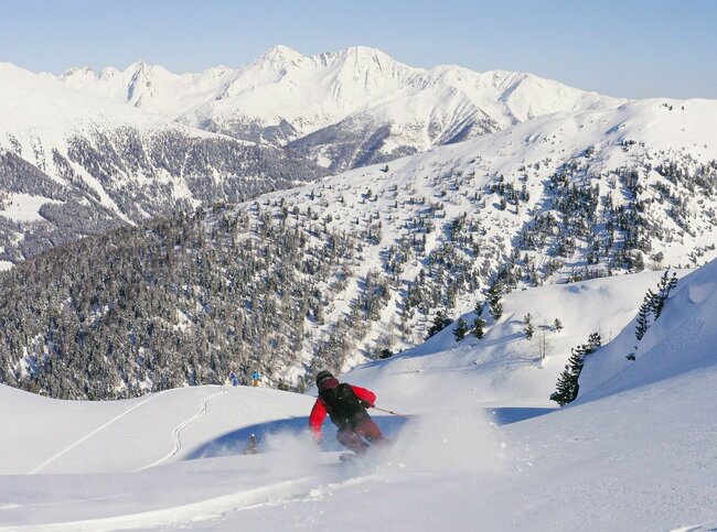 Skitour Abfahrt inVillgraten Nahaufnahme bei der Abfahrt bei der Skitour in Villgraten