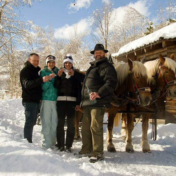 Pferdeschlittenfahrt - Strassen Pferdeschlittenfahrt - Strassen
